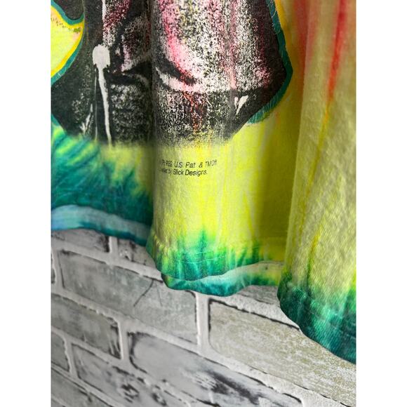 Vintage Elvis Tye Dye Shirt Size Medium 19x28 preowned - Picture 3 of 4